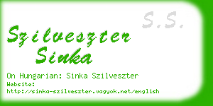 szilveszter sinka business card